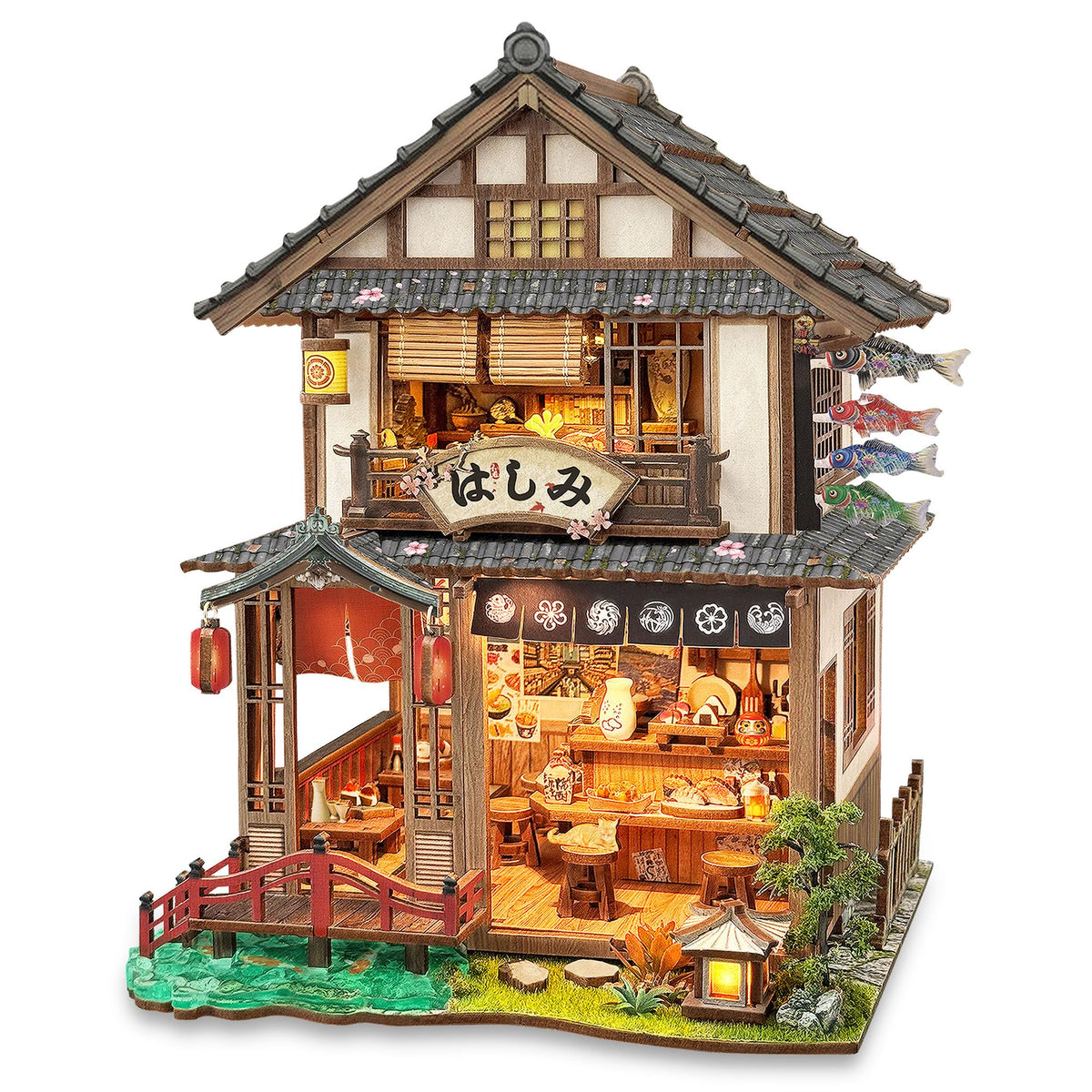 Rose Manor Wooden DIY Miniature House Kit with Music & Lights